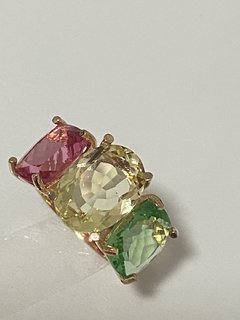 Anel colorido banhado a ouro 18k - comprar online