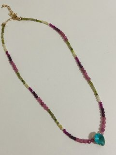 Imagem do Colar choker cristais banhados a ouro 18k