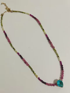 Imagem do Colar choker cristais banhados a ouro 18k