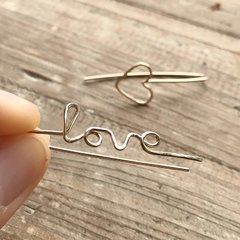 Brinco coração love prata 925 - comprar online