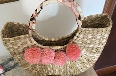 Bolsa palha pompom