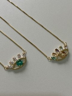 COLAR OLHO GREGO BANHADO A OURO 18k - comprar online