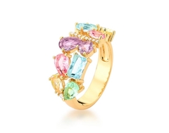Anel collors banho ouro 18k