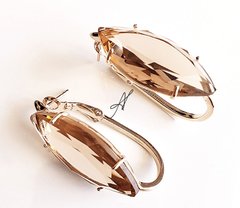 Brinco gota cristal banhado a ouro 18k - comprar online