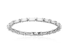 PULSEIRA BAGUETES BANHADO A RODIO BRANCO - comprar online