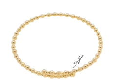 Bracelete bolinhas maleavel dourado