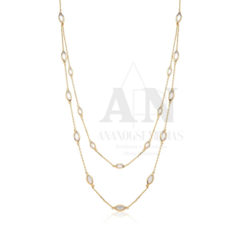 Colar nav duplo cristal - comprar online