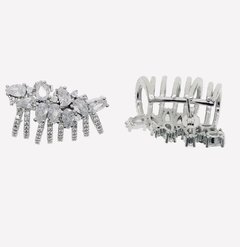 Brinco ear cuff zircônia ródio branco - comprar online