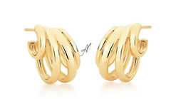 Brinco argola banhada a ouro 18k