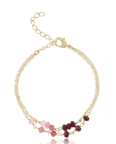 PULSEIRAS PEDRAS BANHO OURO 18k