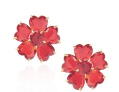 Brinco flor rubi - loja online