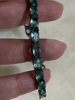 Pulseira ajustável turmalina ródio negro - comprar online