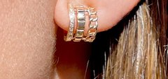 Brinco argola tripla banhada a ouro 18k - comprar online