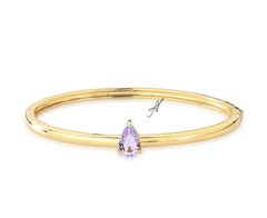 Bracelete pedra gotinha banhado a ouro 18k