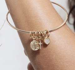 BRACELETES PINGENTES RELIGIOSOS BANHADO A OURO - comprar online