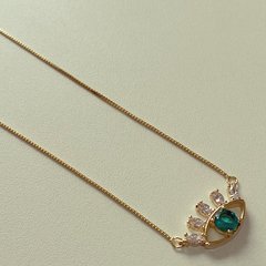 COLAR OLHO GREGO BANHADO A OURO 18k - loja online