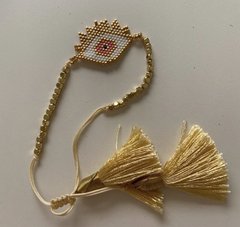 Pulseira olho dourado e rosa P - comprar online