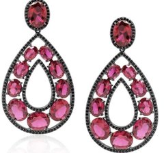 Brinco gota pedras - loja online