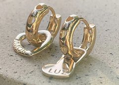 Argola com corações banhada a ouro 18k