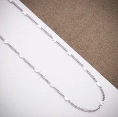 Colar coração banhado a ródio branco