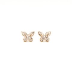 Brinco borboleta banhado a ouro 18k