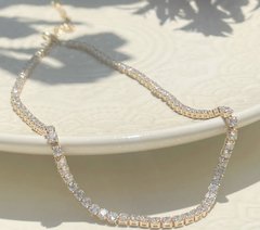 Colar riviera zircônia branca banhado a ouro 18k - comprar online