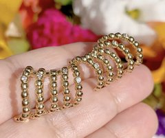 Brinco ear hook banhado a ouro 18k
