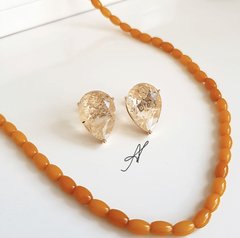 Colar coral banhado a ouro 18k - comprar online