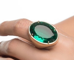 ANEL REDONDO PARAIBA BANHO 18k