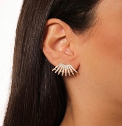 Brinco earcuff leque banho ouro 18k - comprar online