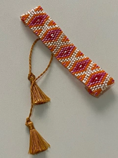 PULSEIRA HANDMADE AJUSTAVEL PINK LARANJA na internet