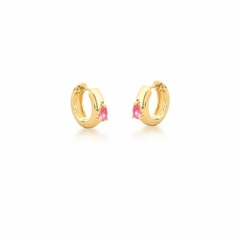 Brinco arg gota cristal col banho ouro 18k - loja online