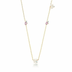 colar flor mad banho ouro 18k