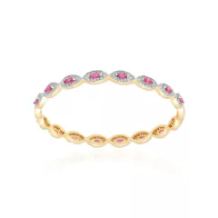 Bracelete pedras coloridas banho ouro