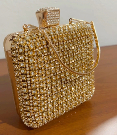 Clutch em strass quadrada p na internet
