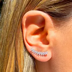 Br ear cuff navetes prata 925