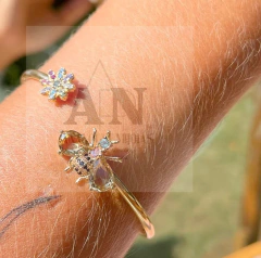 Bracelete abelha banho ouro 18k - comprar online