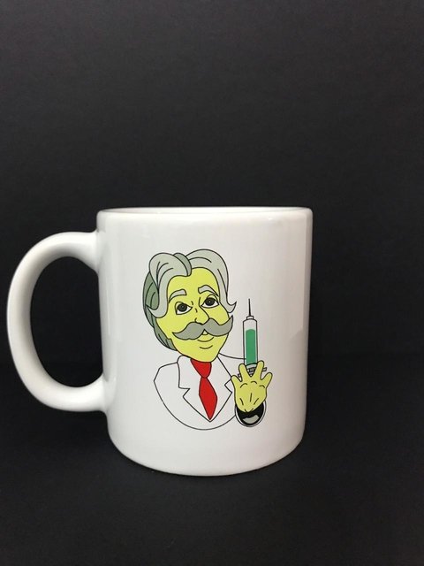 Caneca de Porcelana estampa cientista e frase