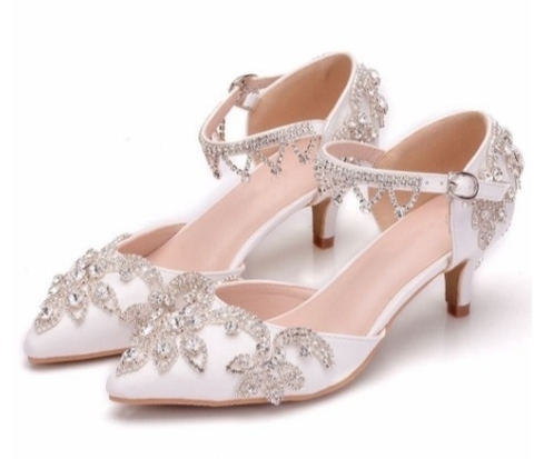 Sapato noiva strass fivela princess