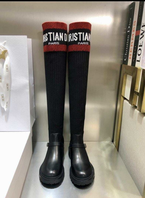 Bota C D cano alto meia