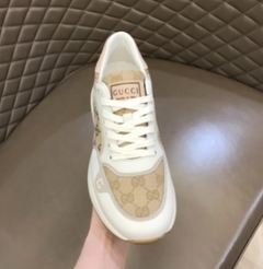 Tênis GG branco e marrom - Lys Shoetique