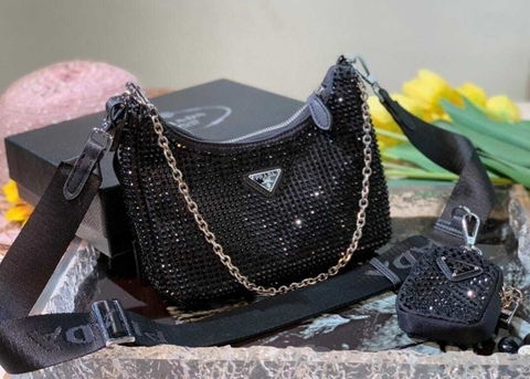 Bolsa P RE EDITION Strass black - comprar online