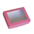 Cod.965 Caja rosa tapa/base con visor x10 UNIDADES 22 x 17 x 5.5 cm