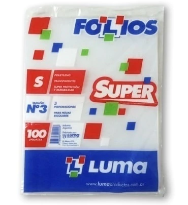 Folio escolar N°3 paquete x10- Cod. 131 - comprar online
