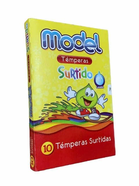 Caja de témperas surtida Model x10 unidades - Cod. 135