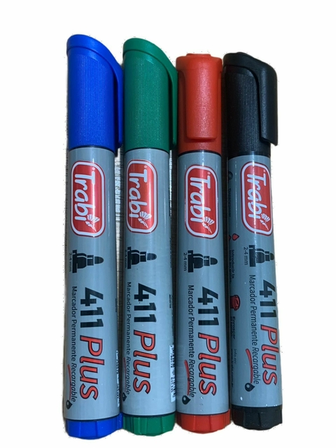 Marcador Trabi 411 plus permanente recargable punta redonda - Cod. 312