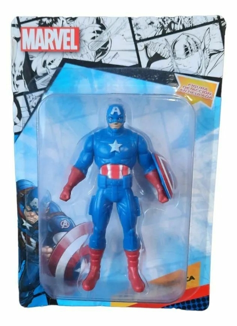 Muñeco Capitan America 10 cm en blister - Cod. 11169