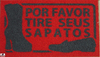 Tapete Personalizado Por Favor Tire Seus Sapatos Preto  - Compra Trivial