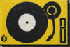 Tapete Capacho Personalizado Vitrola Toca Disco Lp Amarelo