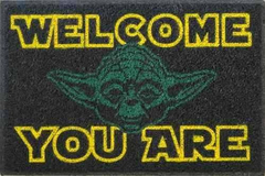 Tapete Capacho Personalizado Star Wars Welcome You Are Yoda